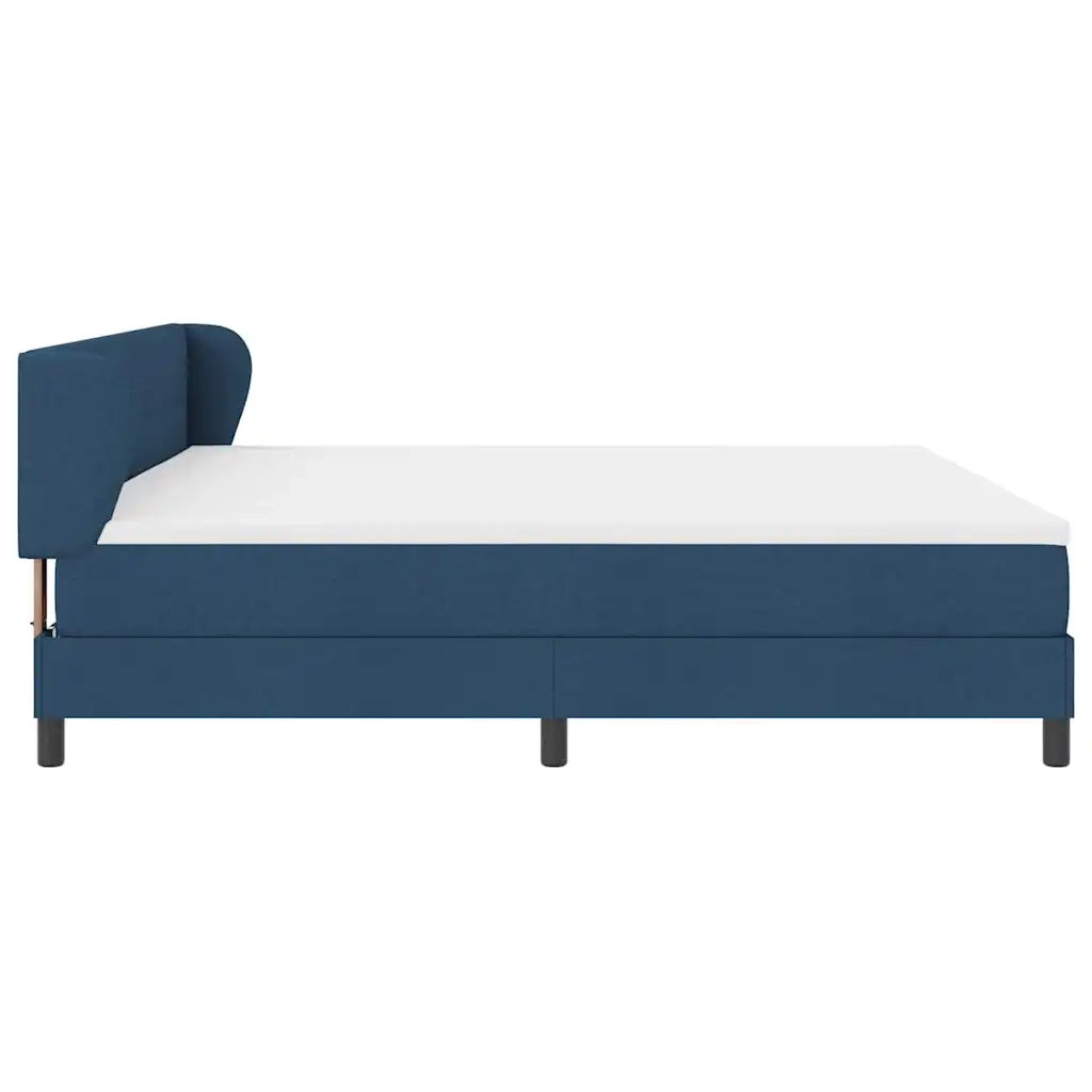 Letto a molle con materasso Blu 200 x 200 cm Tessuto 3340051