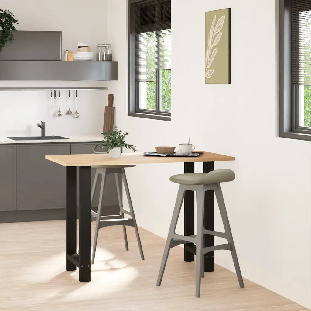 Gambe per tavolo da bar nere 2 pz 50x(90-91) cm in acciaio 4013328