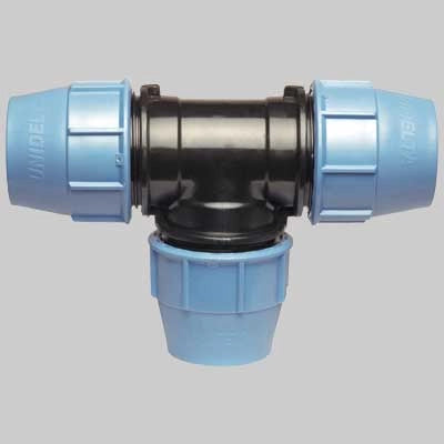 RACCORDO A TEE DOPPIO PLASTICA  32     UNIDELTA