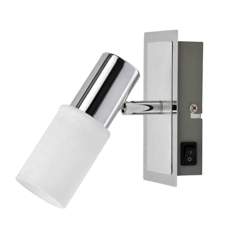 Applique con interruttore E14 cromo Logan 6096 Rabalux