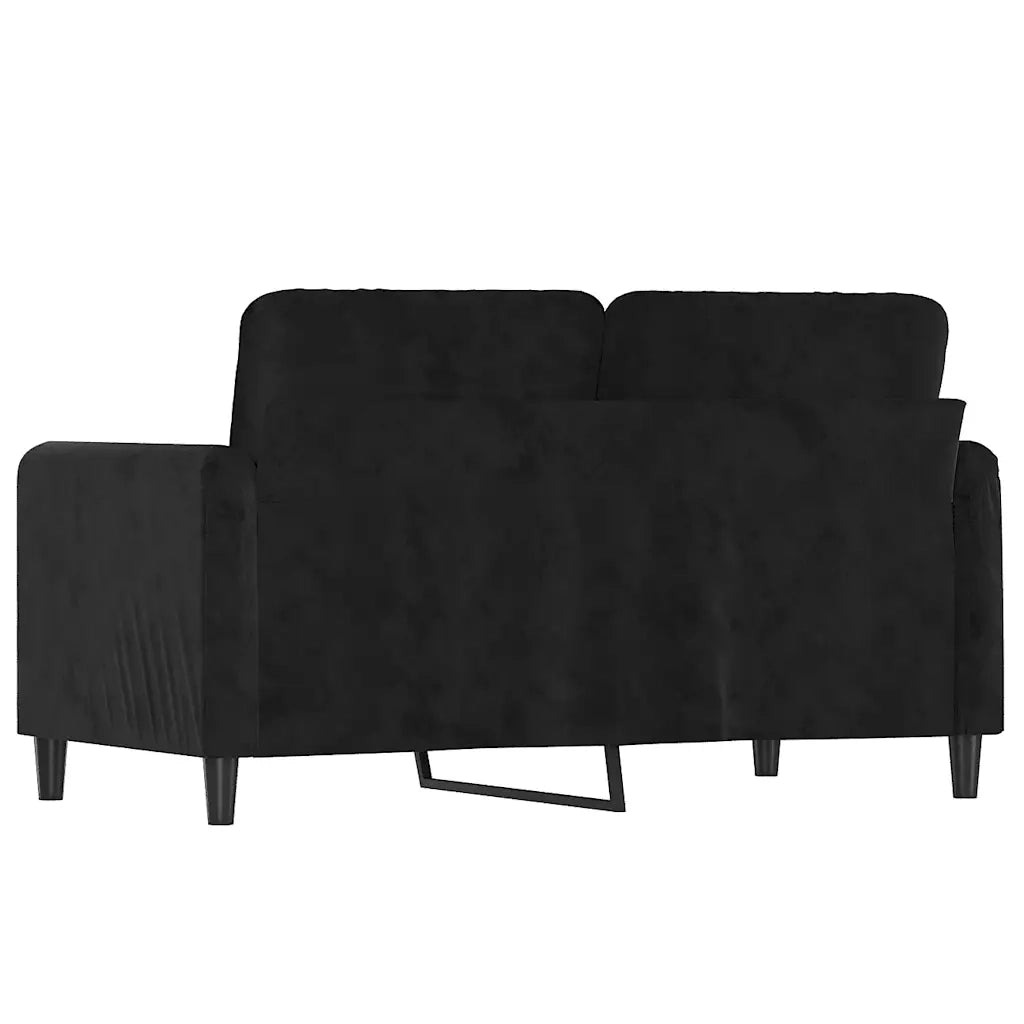 Divano a 2 Posti-Sofa 2 Posti Nero 120 cm in Velluto 380815