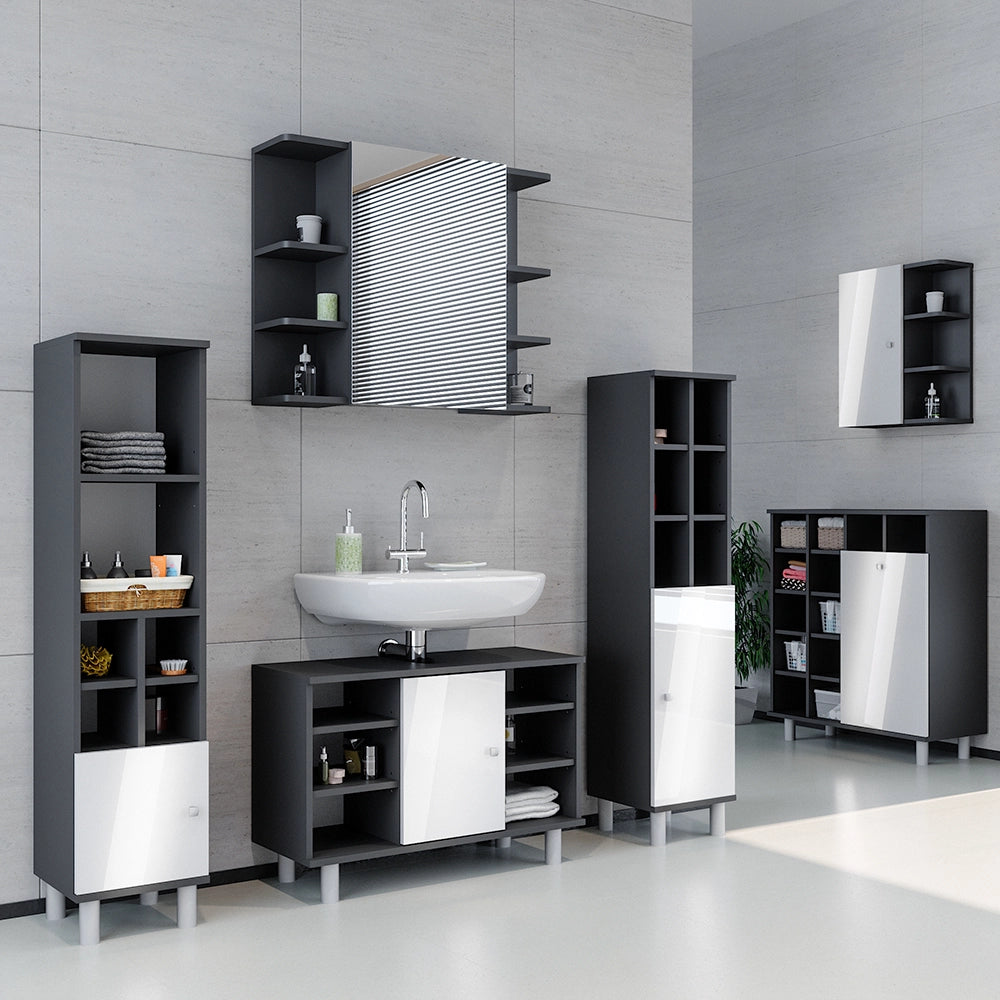 Vicco Set mobili bagno Antracite 2 parti