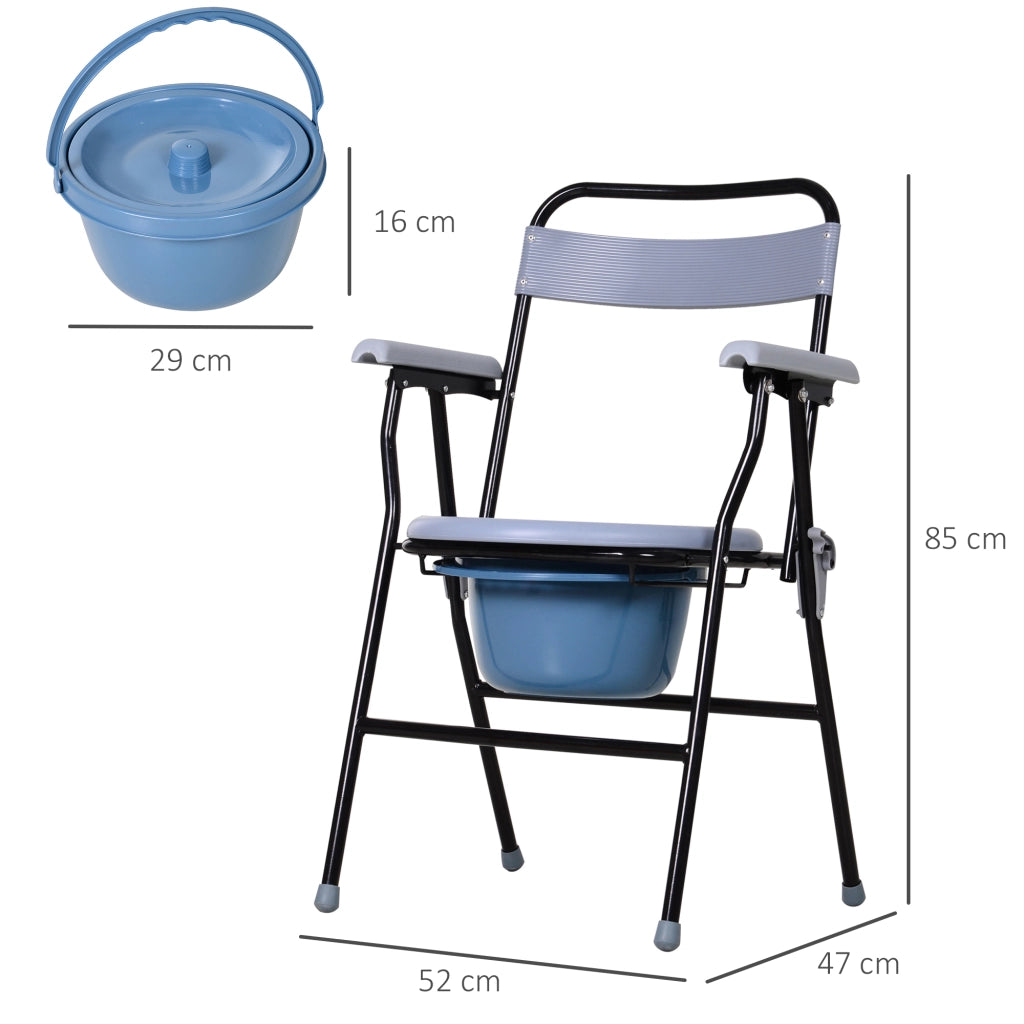 Sedia WC Pieghevole ¨C zephmum ¨C Plastica e Metallo 52x50x75 cm