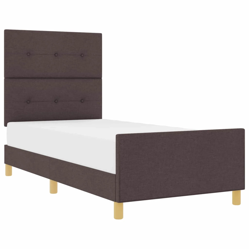 Struttura del letto Marrone scuro 80 x 200 cm Tessuto 3344686