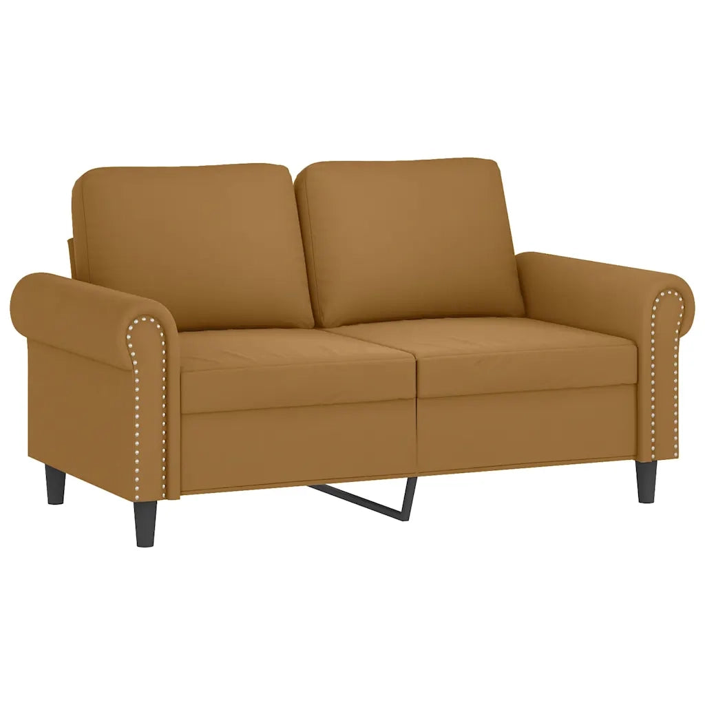 Set di Divani 4 pz con Cuscini Marrone in Velluto 3202187