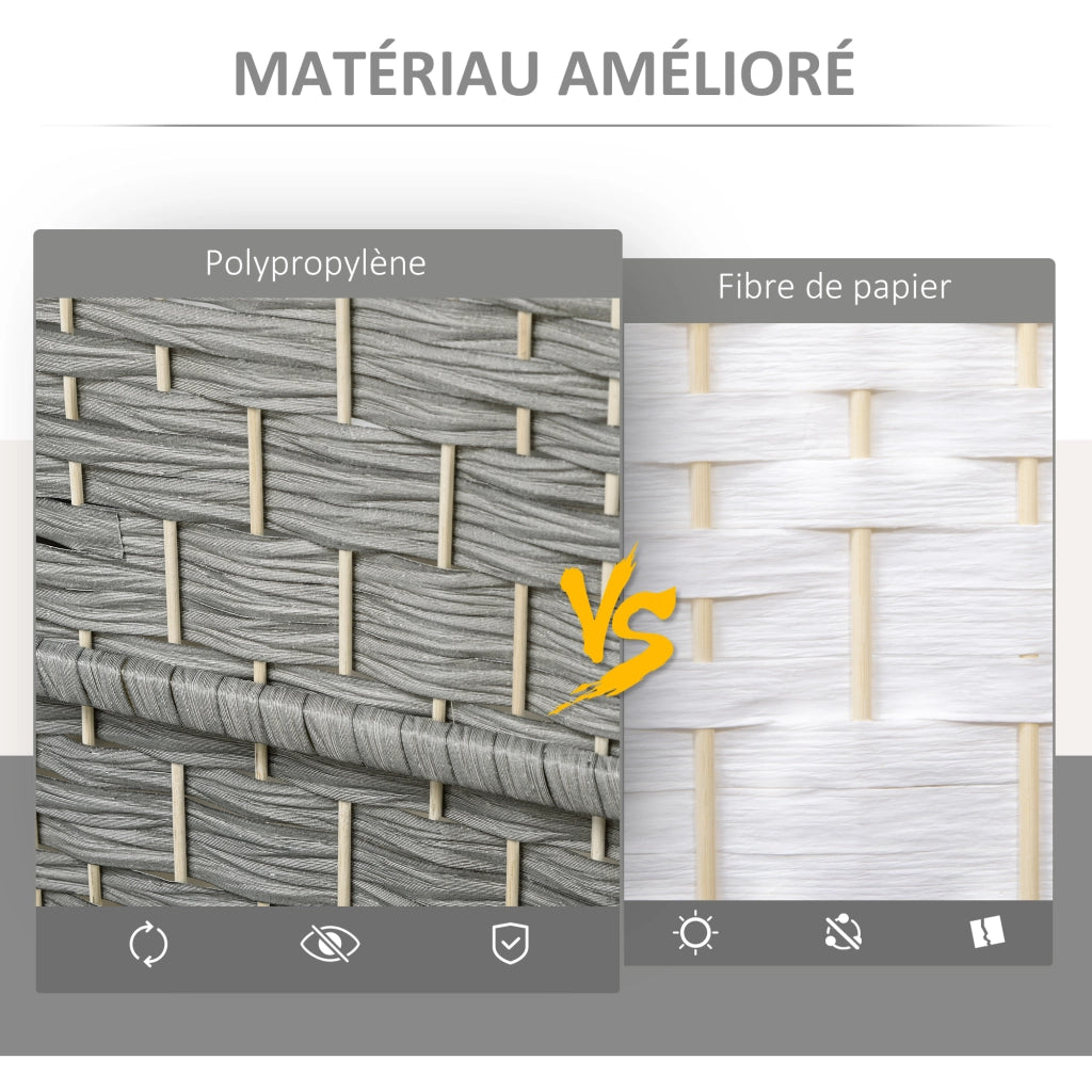 Paravent ¨C Minimal ¨C Legno 3 Pannelli 135x180 cm Grigio