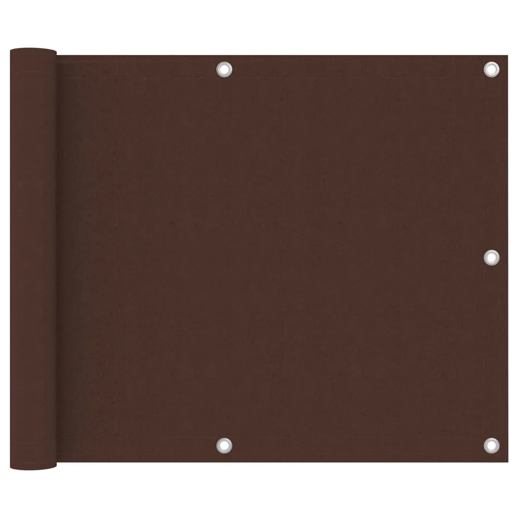 Paravento per balcone 75 x 500 cm tessuto oxford marrone 02_0010235