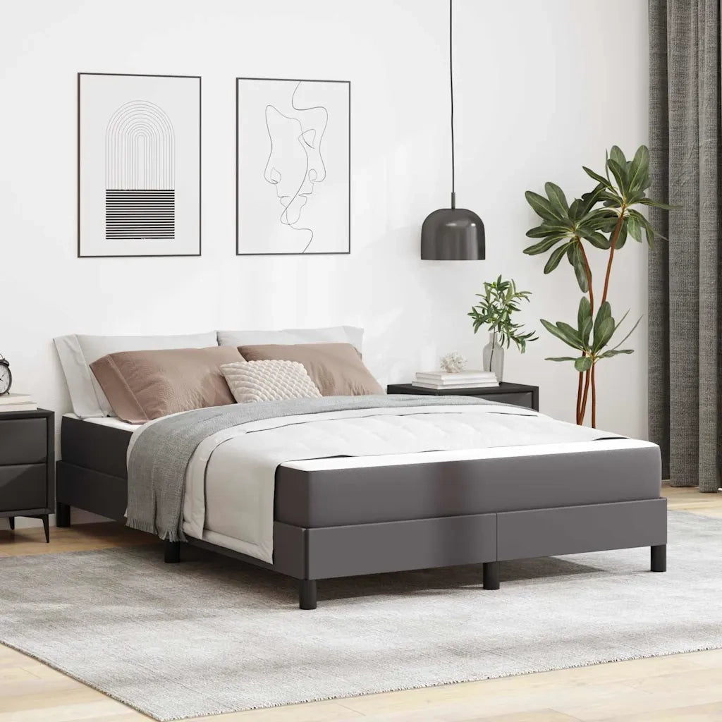 Struttura del letto con materasso Grigio 160 x 200 cm Tessuto 3398641