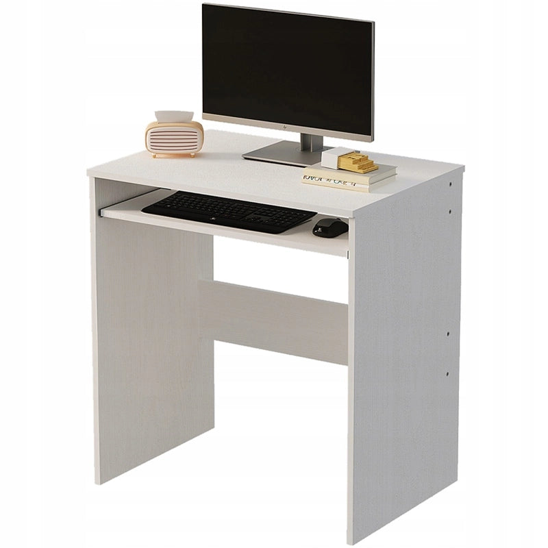 SCRIVANIA PER COMPUTER – BIANCA, MODERNA, CON RIPIANO PER LA TASTIERA, STILE LOFT, 70 CM