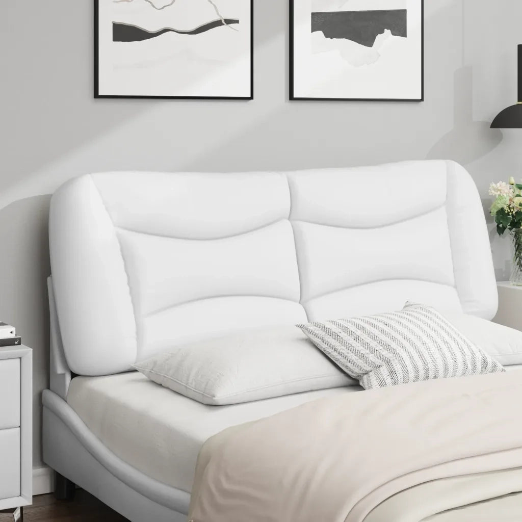 Cuscino Testiera Hvar Bianco 120 cm in Similpelle 374569