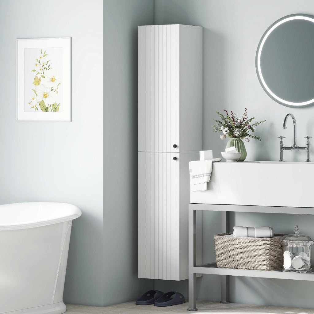 Mobile da bagno a parete ¨C Xylo ¨C bianco MDF 6 ripiani