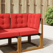 Cuscino per divano da esterno 3 pcs Rosso Poliestere 900801