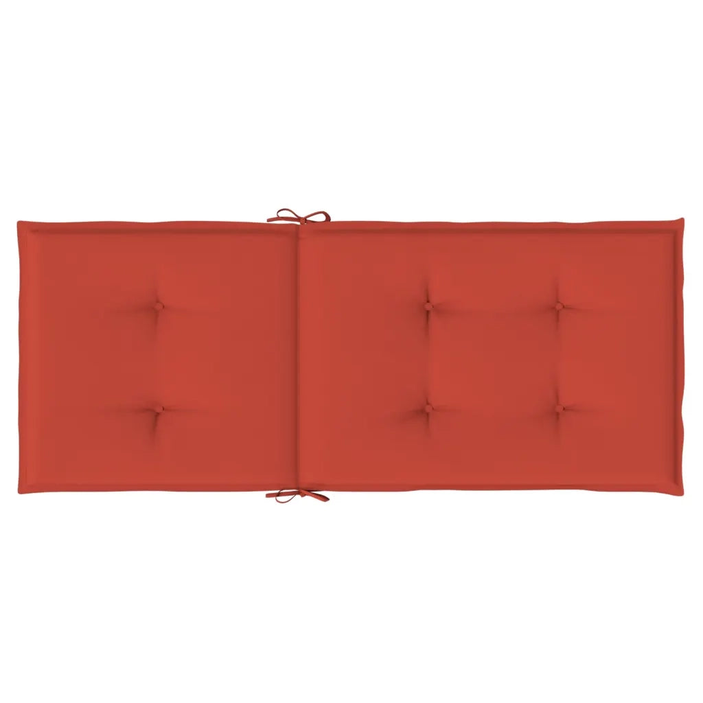 Cuscini Sedia Schiena Alta 4 Rosso Mélange 120x50x4 Tessuto 4002431