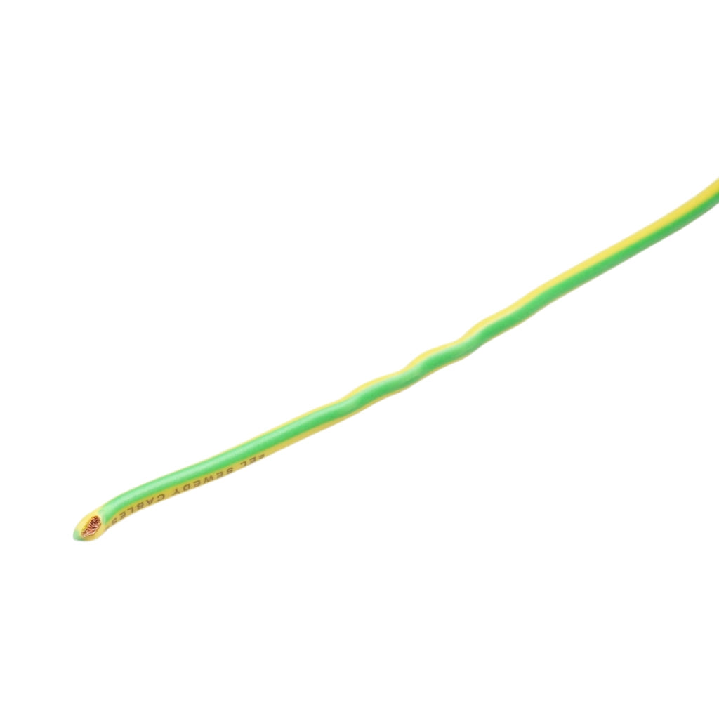 Cavo di messa a terra in rame 2,5 mm giallo-verde MYF H07V-K, isolamento in PVC 450/750 V 100 m/rotolo