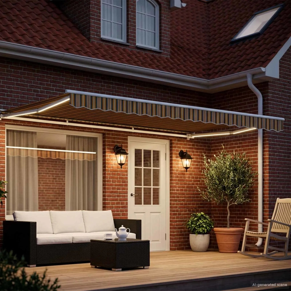 Cornice per Tenda Manuale con LED 4,5 × 3 m 3420659