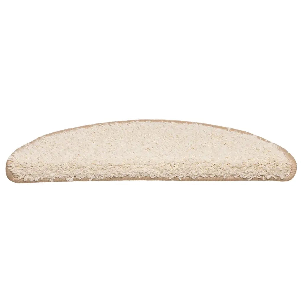 Tappetini per scale 30 pz 56x17x3 cm Crema Semicircolari 3365803