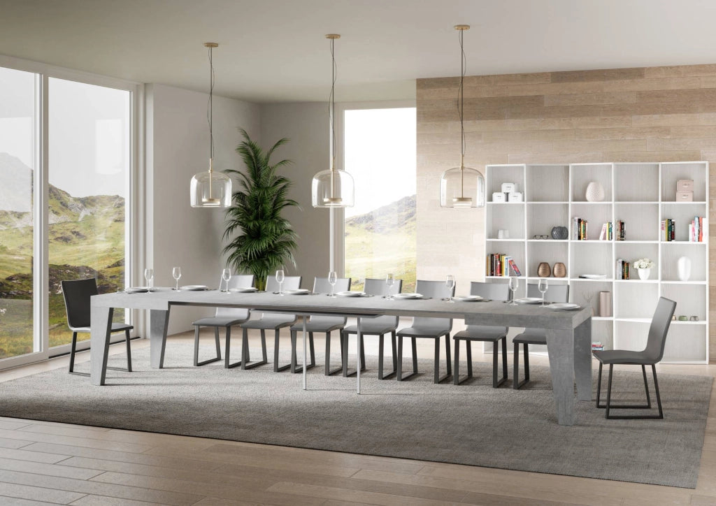 Tavolo Allungabile 140/400x90x77 cm Naxy Cemento
