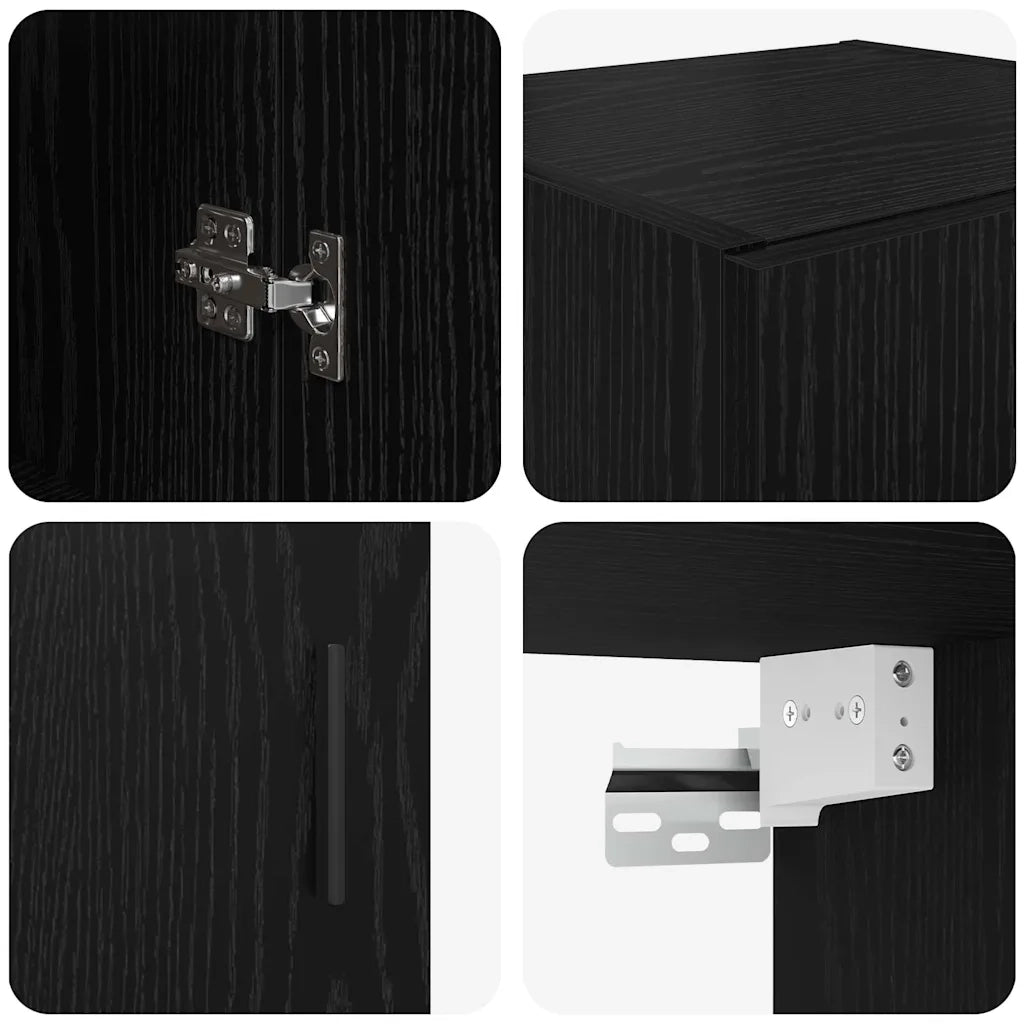 Pensile Rovere Nero 34,5 x 34 x 90 cm 882624