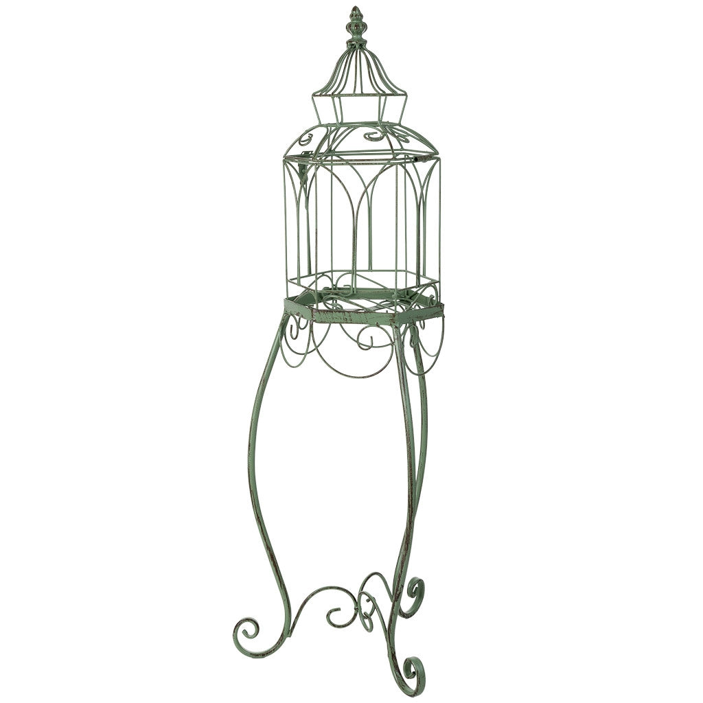 Gabbia decorativa verde 25x25x87h cm
