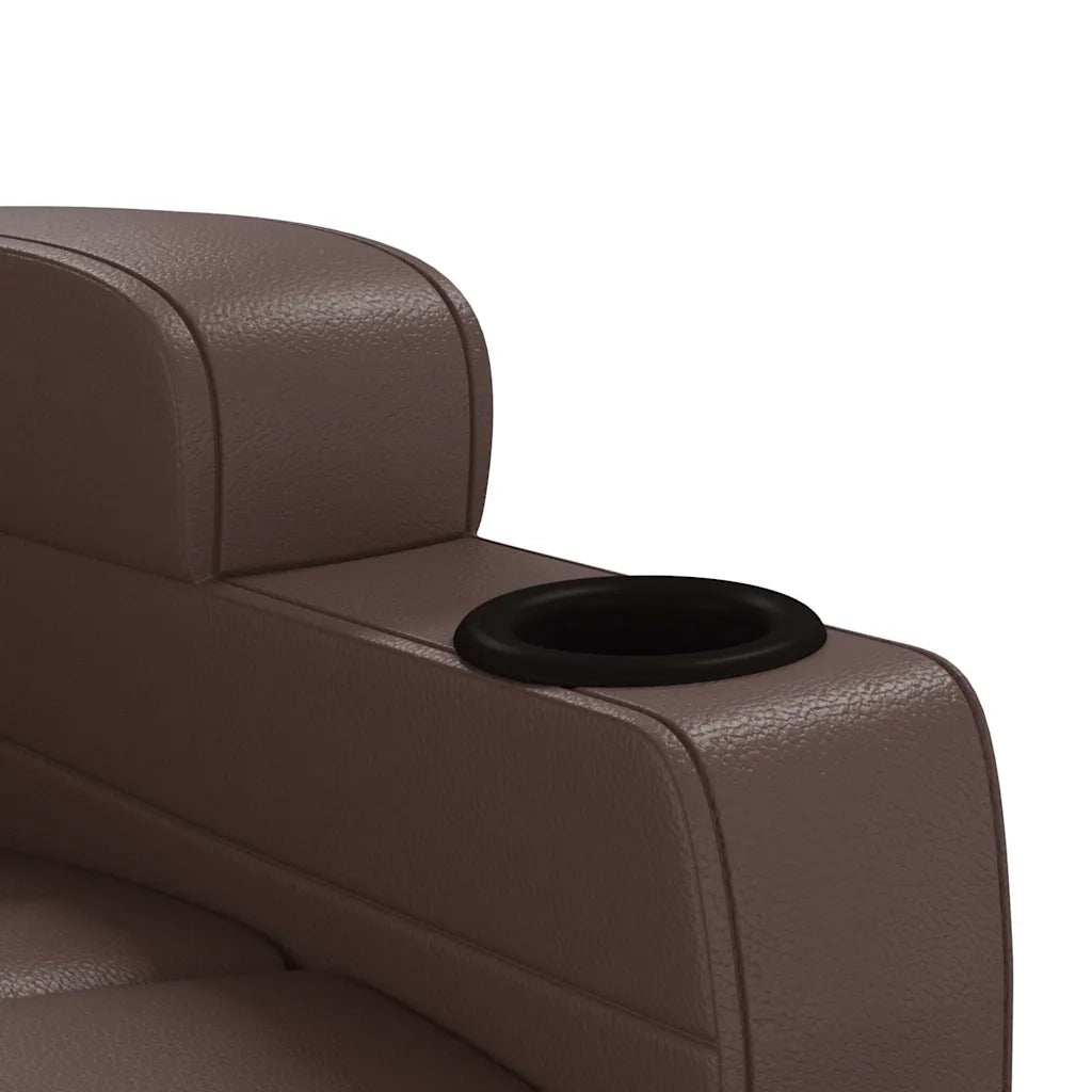 Poltrona Reclinabile Marrone in Similpelle 340961