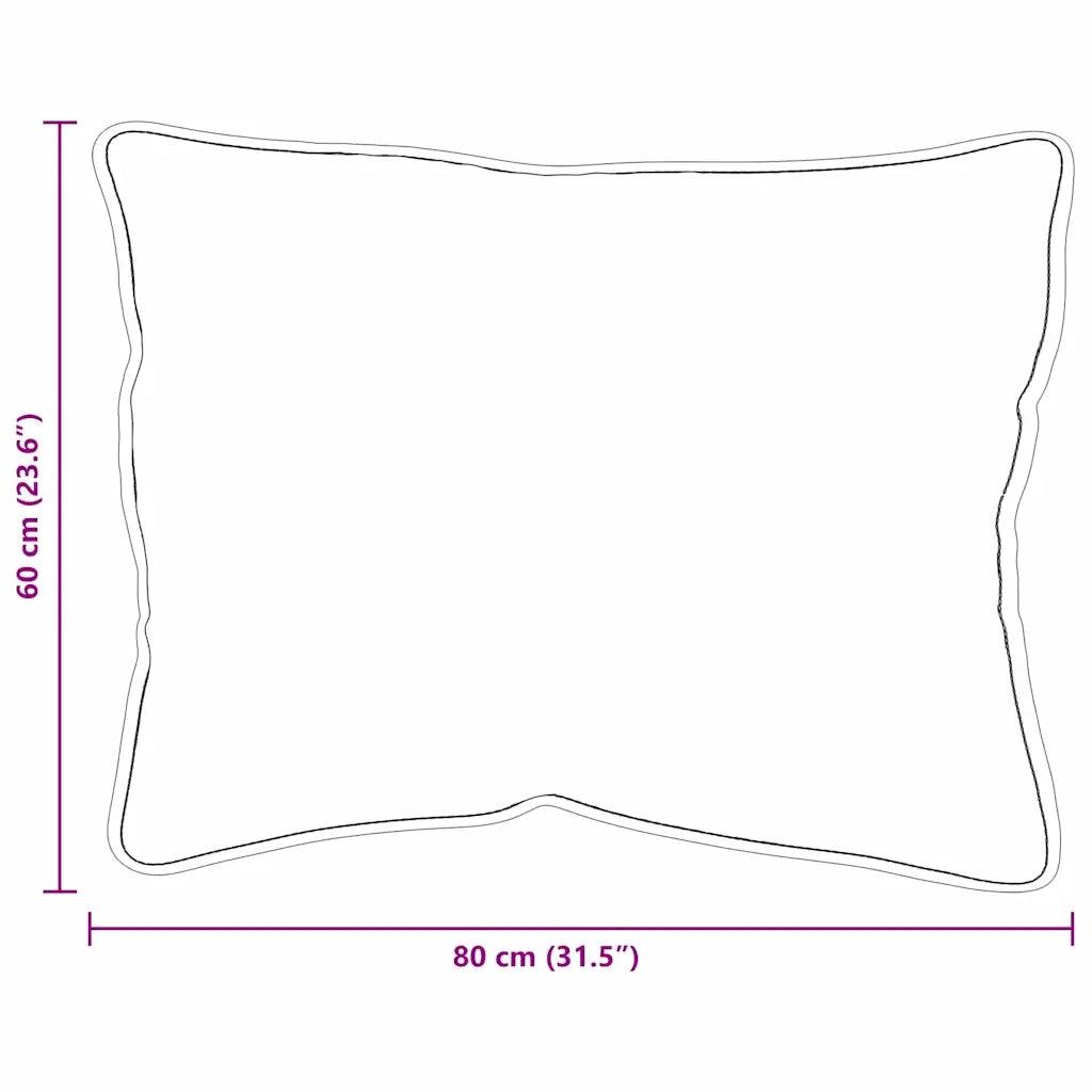 Cuscino con cuscino 2 pcs Bianco 79 x 60 x 20 cm Poliestere 42007830