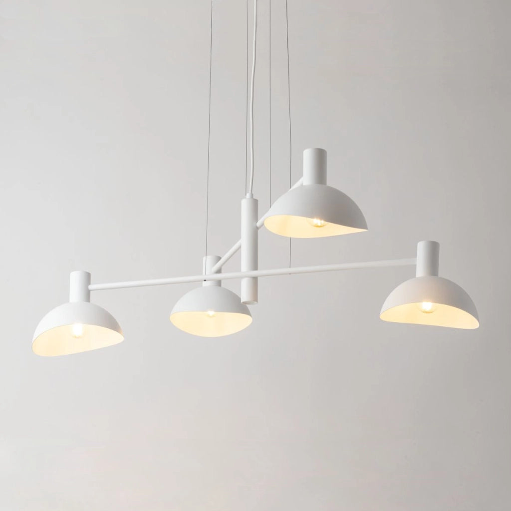 Lampada a sospensione Artis bianca 4 luci E14 Sigma