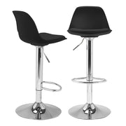 IDMarket - Set di 2 sgabelli da bar design neri KARL