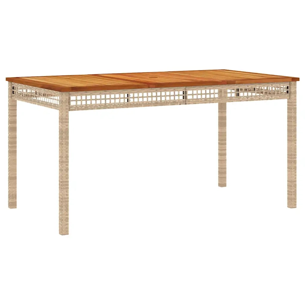 Set da Pranzo da Giardino 5 pz con Cuscini Beige in Polyrattan 3213580