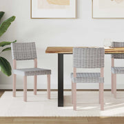 Sedia da pranzo 2 pcs Bianco Lavato 46 x 55 x 84 cm Rattan Kubu 42012423