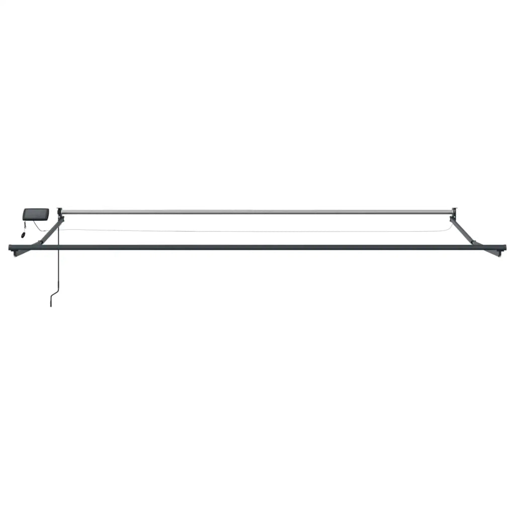 Tenda retrattile manuale con LED Borgogna e Antracite 4 × 3 m 3419460