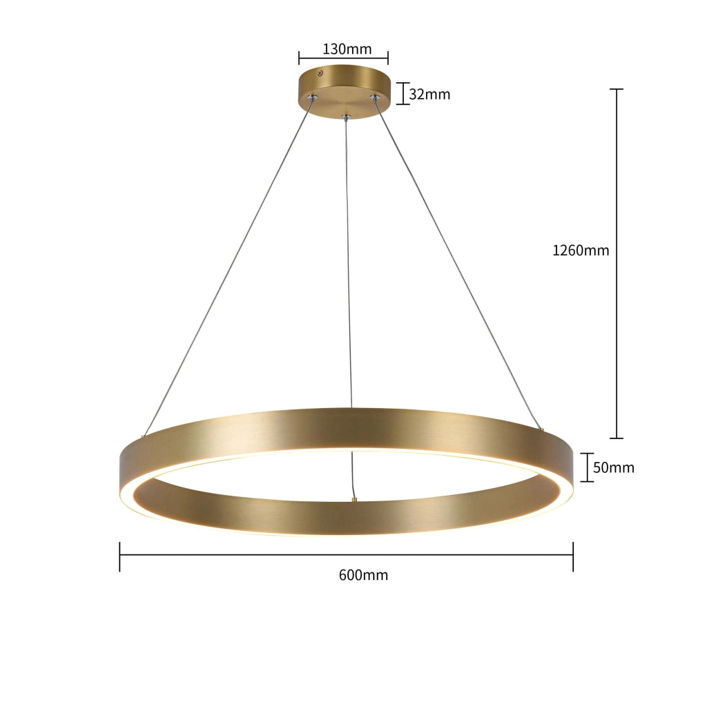 Lampadario LED Light Prestige Midway Triangle oro 35W