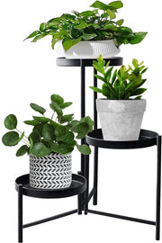 Supporto per piante in metallo - 3 livelli - Sostegno vaso - Struttura robusta