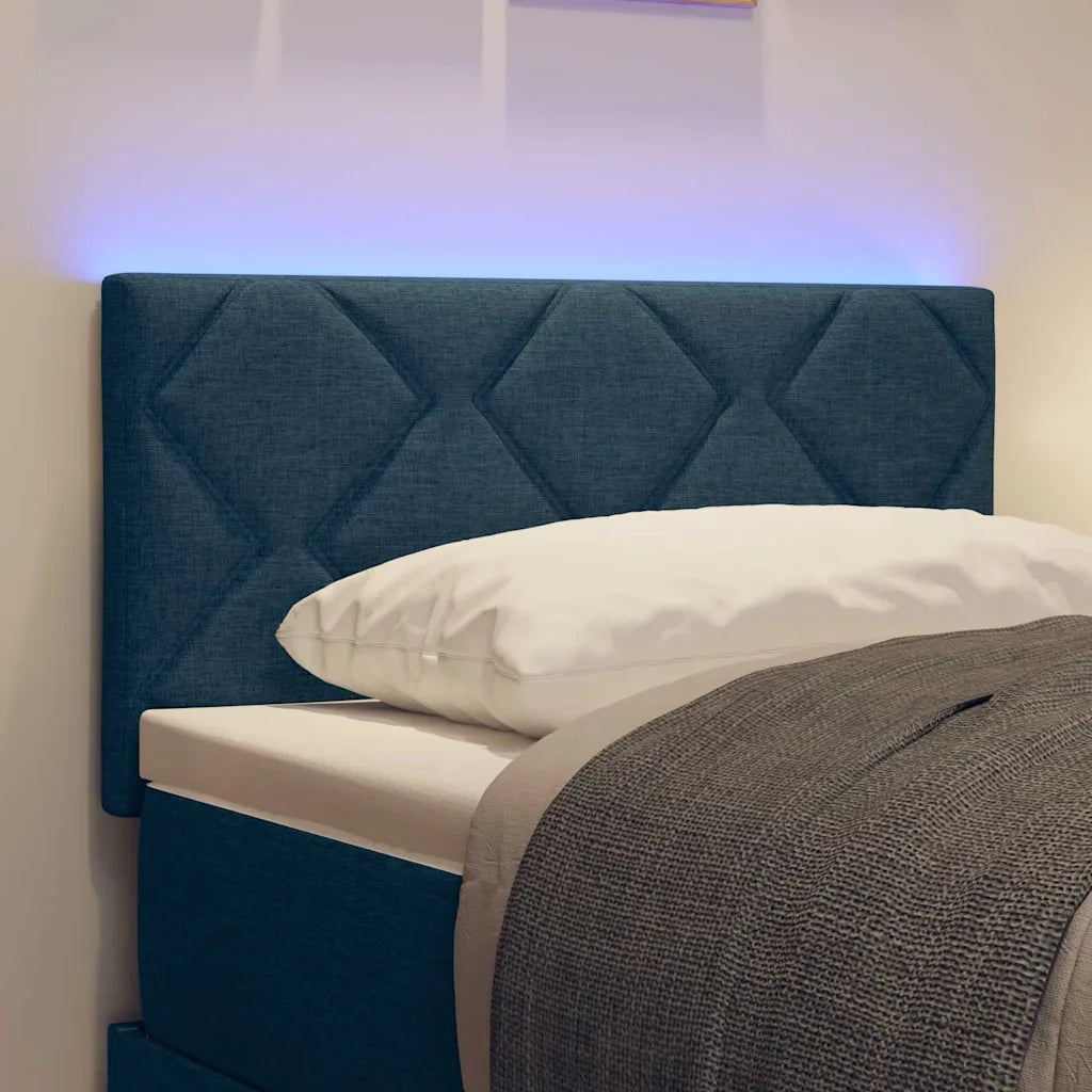 Testiera | Testata LED Blu 80 cm Tessuto