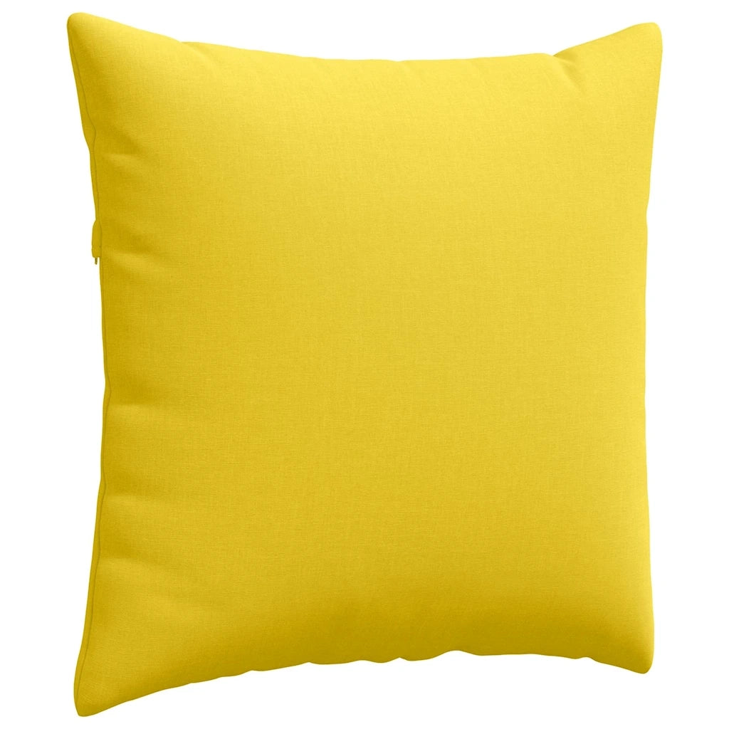Cuscini da Divano 2 pz | Cuscini per sedie Giallo Chiaro 60 x 60 cm Tessuto