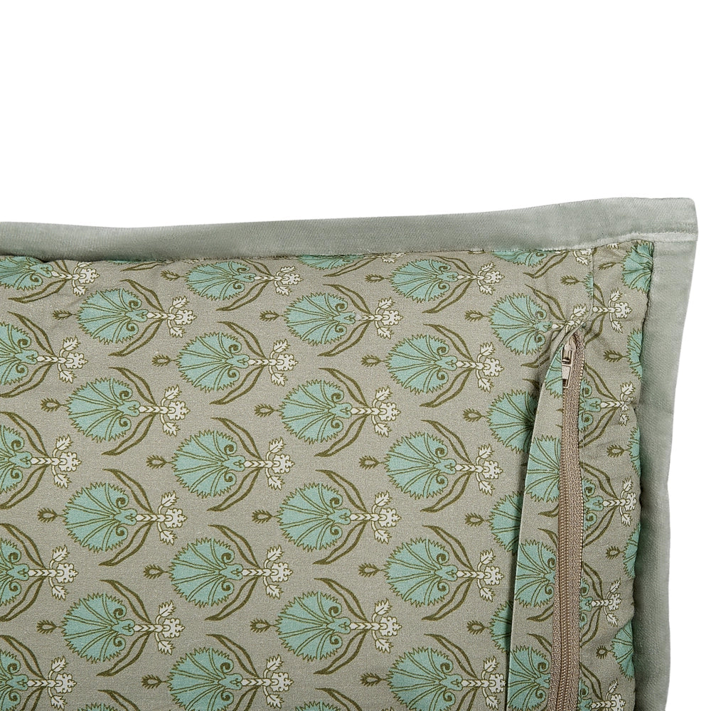 Cuscino decorativo cotone motivo foglia 45 x 45 cm sfoderabile cerniera decor accessori