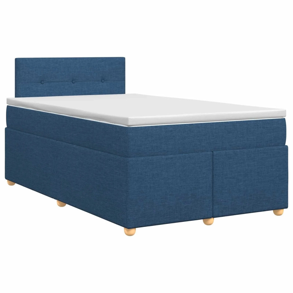Letto box spring con materasso Blu 120 x 190 cm Tessuto 3450915