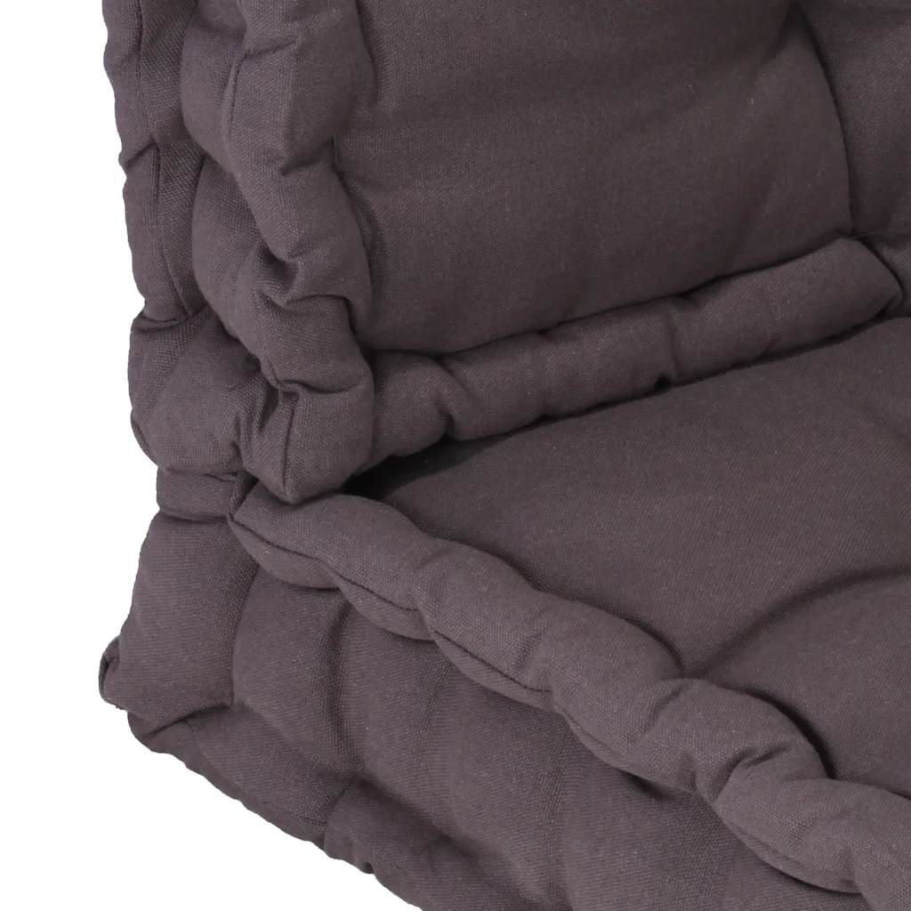 Cuscini per Pallet e Pavimento 2 pz in Cotone Antracite 3053635