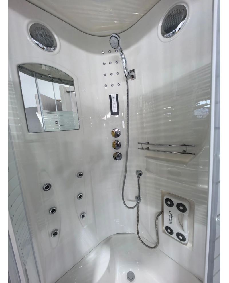 Cabina Doccia Idromassaggio 90x90cm Luci, Full Optional Sicorage Serfia