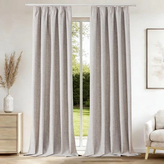 Set di tende a oscuramento 100% intransparenti - Lotto da 2 - 175 x 140 cm - Telaio a 3 strati - Isolante termico - Assorbente del suono - Tende
