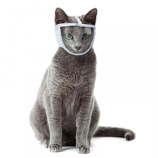 Muilkorf in PVC per gatti - Protezione sicura per gatti - Dispositivo di sicurezza per gatti - Progettato per il comfort dei gatti - Modello: Ademend - Codice prodotto:  - Dimensioni:  - Peso:  - Materiale: PVC