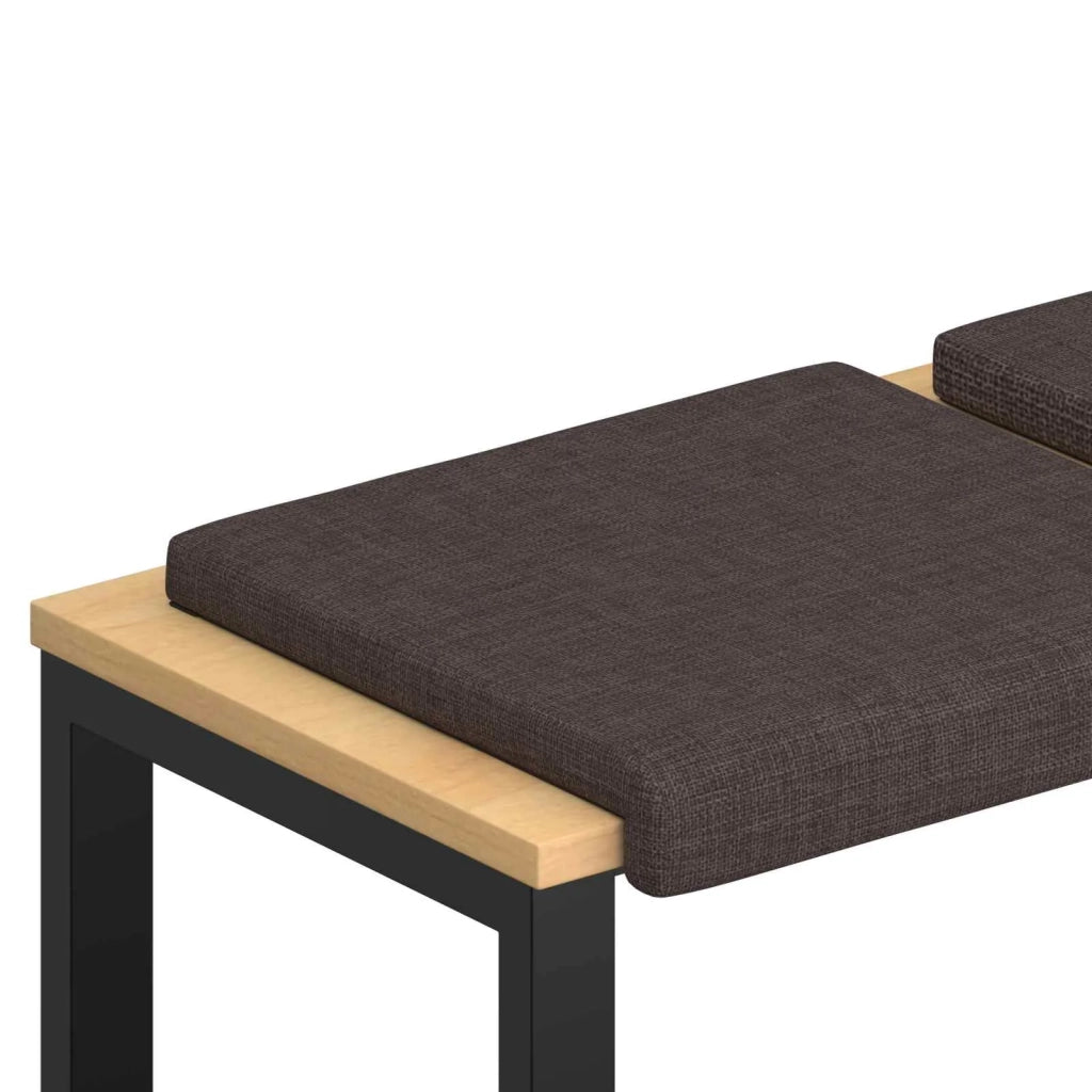 Cuscino per panchina 2 pcs Tessuto Marrone Scuro 42043012