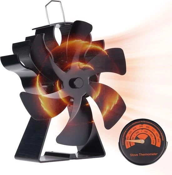Ventilatore di camino senza corrente - Raffreddamento efficiente per camino e stufa a legna