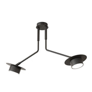 Plafoniera nera geometrica a bracci MIZU 2xGX53 Emibig