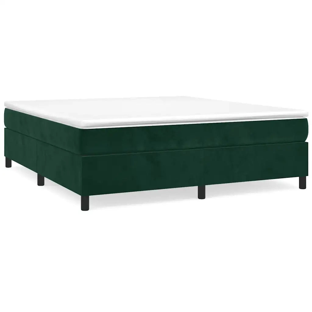 Struttura Letto a Rete a Molle Verde Scuro 200x200 cm in Velluto 3121141