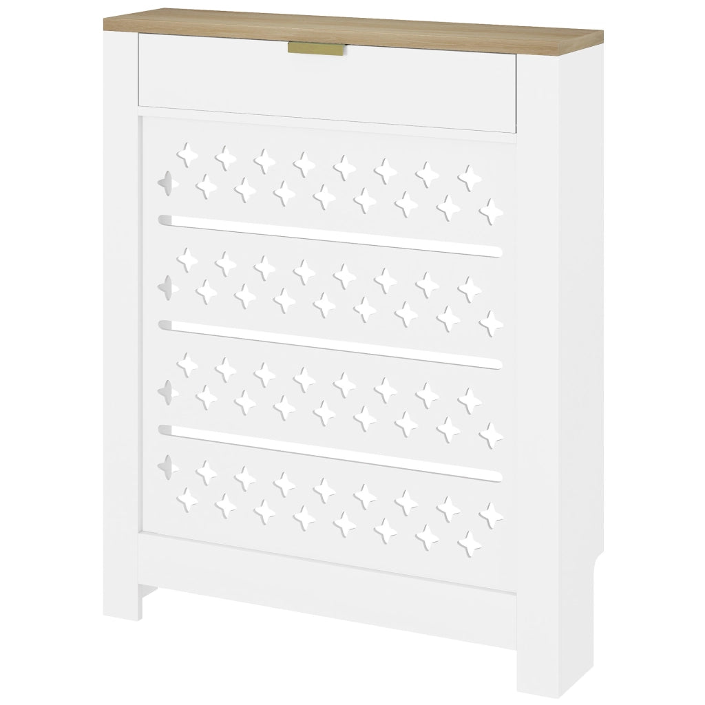 Copriradiatore con mobiletto e ripiano ¨C Minimal ¨C 78x19x95.5 bianco