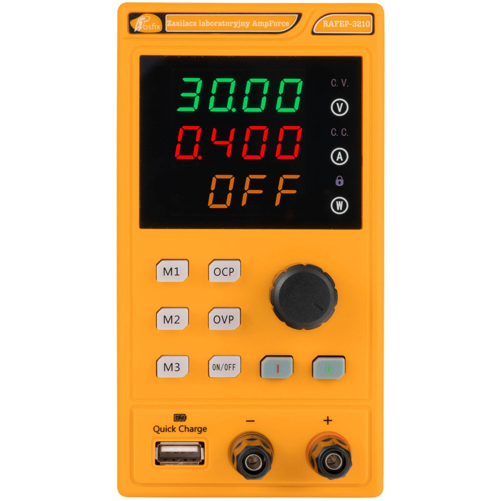 Alimentatore da Laboratorio AmpForce RAFEP-3210 – 32V 10A, Precisione Elevata, Display Chiaro | Protezione ROSFIX