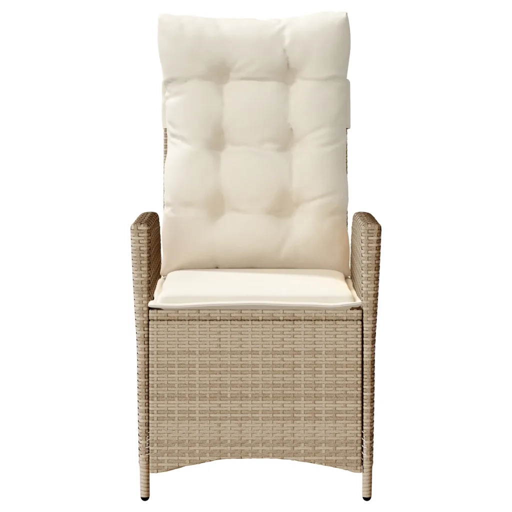 Set da Bistr¨° 3 pz | Set Salotto da Giardino con Cuscini Beige in Polyrattan