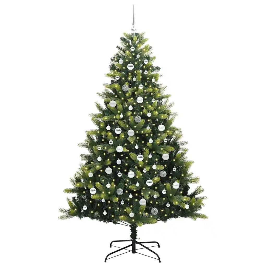 Albero di Natale Artificiale a Cerniera con 300 LED 210 cm 3396005