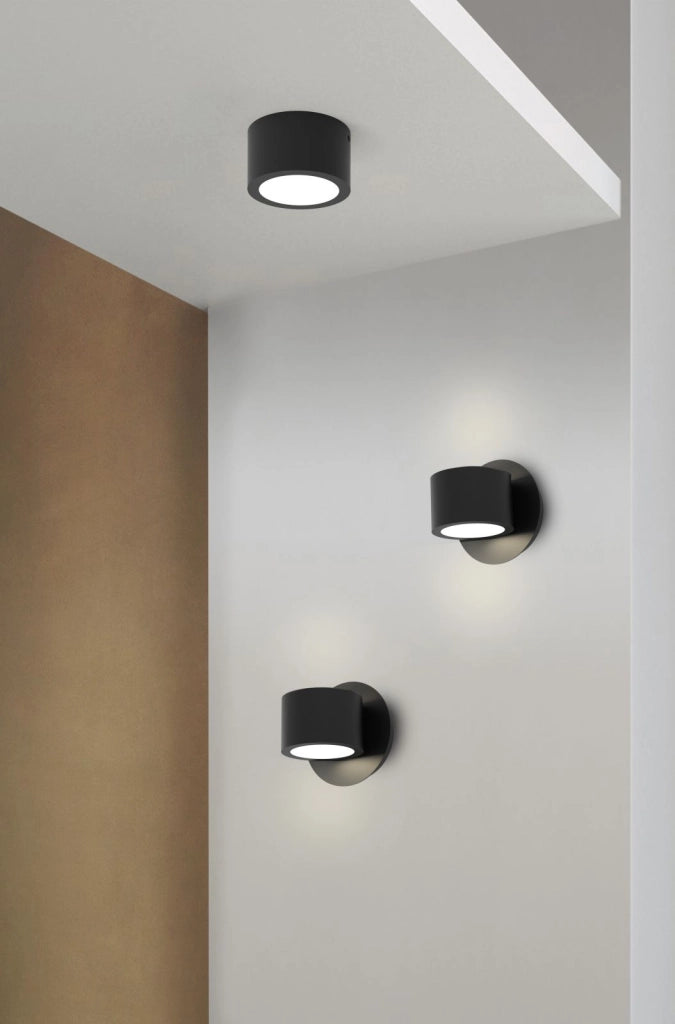 POINT-F Lampada da soffitto nero opaco attacco GX53
