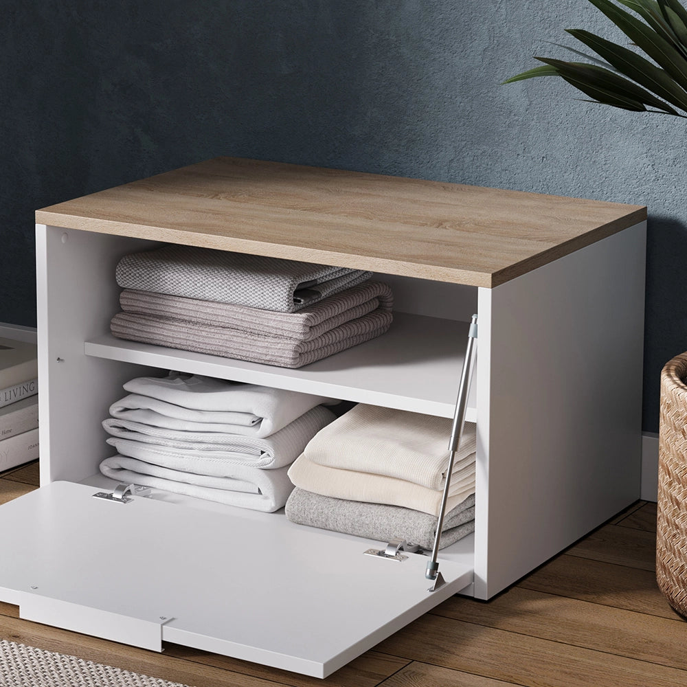 Vicco Credenza Bianco/Sonoma 60 x 36 cm con porte